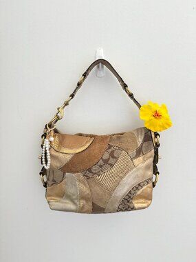 Coach Carly Patchwork Shoulder Bag